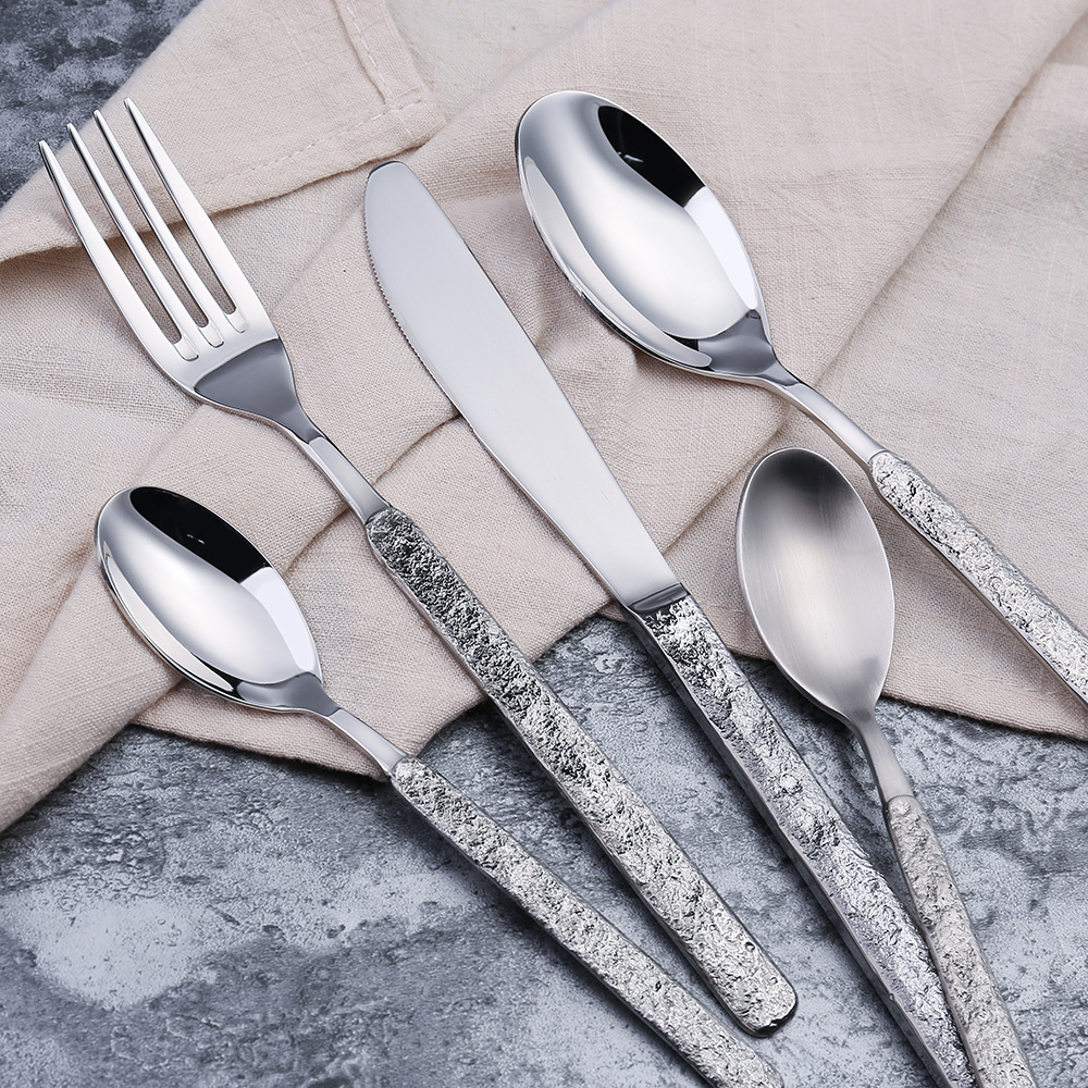 walmart black silverware